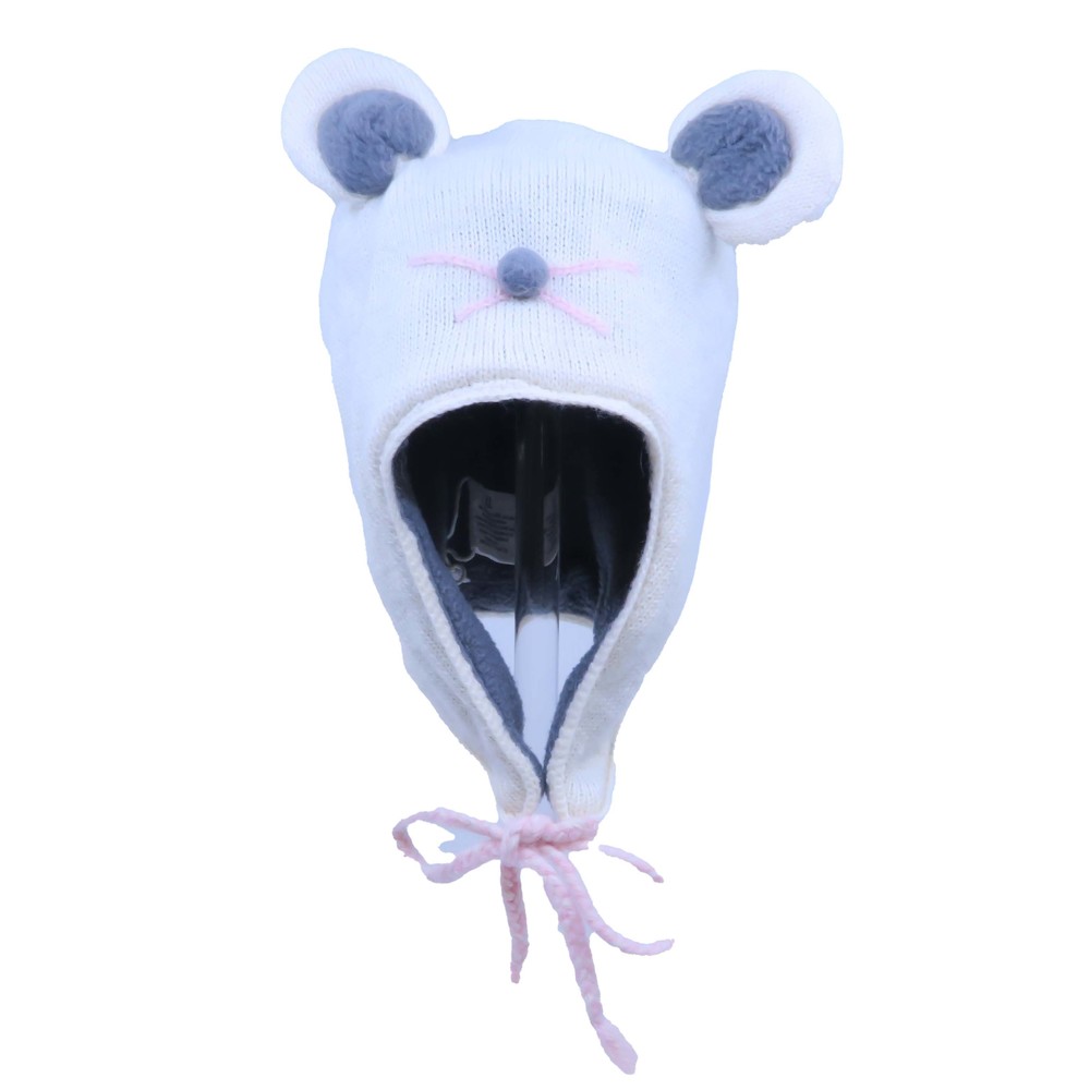 Egg Girls White | Grey Winter Hat size: 6-12 Months